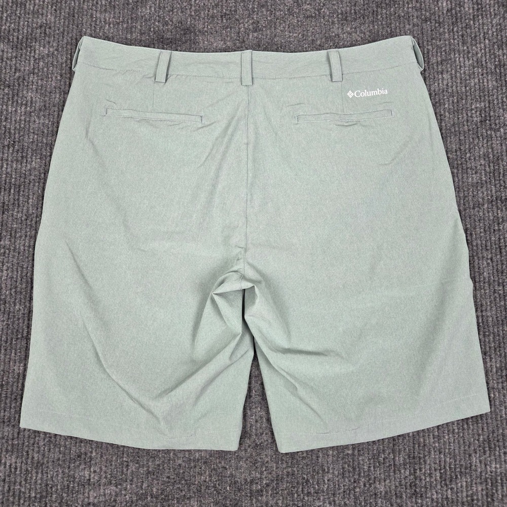 Columbia Golf Mens Sage Green Heathered Performance Stretch Shorts Size 38